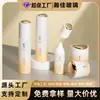 Botellas dispensadoras de productos para el cuidado de la piel en degradado blanco mate y amarillo con tapas doradas, botellas para el cuidado de la piel, juego de tarros para tónico y crema, botellas de loción personalizadas