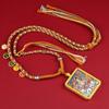 Collar Xizang Colgante Cuerda Colgante Thangka Colgante Wuye Templo Wenchuang Deidad Patrona Ocho Nudos Cuerda de Algodón Tejida a Mano