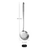 Utensilios de cocina de acero inoxidable, espátula, colador, cuchara sopera grande, espátula de mango largo engrosada no magnética, utensilios de cocina