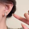 Pendientes de Aro Doble Oreja 2025 Nuevo Estilo Explosivo Pendientes de Aro Lisos Lujo Ligero Alto Sentido Pendientes de Círculo Delicado Pendientes Pendientes