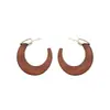 Pendientes de Semicírculo de Madera Retro en Forma de C Pendientes Versátiles de Nicho de Alta Gama Pendiente para el Viaje Diario Pendiente Estilizador de Rostro Ear Cuff