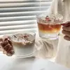 Copo de Vidro com Alça, Listras Verticais, Copo Estilo Ins, Copo para Americano Gelado, Copo de Leite, Copo de Café com Aparência Sofisticada