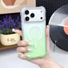 Funda para iPhone 18 Pro con diseño de onda y rizo, tacto de piel, degradado, absorción magnética, a prueba de caídas, airbag, adecuada para funda de teléfono Apple 18pro