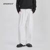 Calça masculina APO outono e inverno nova calça masculina reta solta curinga esportiva casual calça de perna larga micro de algodão