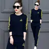 Outono 2023 Novo Conjunto Esportivo Casual Feminino Coreano Calça de Manga Longa tamanho plus size Fato Feminino Conjunto de Duas Peças