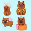 Tampinha de Caneta Original de Boneca Capivara em PVC, Protetor de Ponta de Caneta de Borracha Macia para Estudantes Transfronteiriços, Estoque de Fábrica Atacado