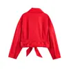 Ropa de Mujer Transfronteriza 2026 Nuevos Productos Estilo Europeo y Americano Moda Versátil Casual Simple Chaqueta con Cinturón 2797/538