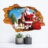 Fan Xi XH7247 Parede Quebrada Papai Noel Adesivos de Parede Quarto Natal Quente Sala de Estar Sala de Jantar Adesivos de Decoração