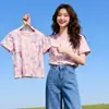 Camiseta de Manga Corta Holgada y Versátil para Hombro Derecho para Mujer 2026 Nuevo Estilo Coreano Hermoso Diseño Top Camiseta de Verano para Mujer