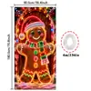 Tela colgante fluorescente de Navidad Papá Noel renos muñeco de nieve cachorro bandera de tela neón decoración de fiesta navideña transfronterizo