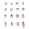 Variedade de Acessórios de Nail Art Strass de Fundo Plano Transfronteiriços, Strass Irregulares de Fundo Plano Cor Champanhe, Venda Direta do Fabricante de Acessórios de Nail Art