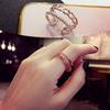 Anillo Hesheng para mujer con personalidad, anillo para el dedo índice, moderno, genial, versátil, Corea del Sur, simple, elegante, exquisito, anillo de cola abierta