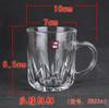 Vaso de té de vidrio transparente con asa, regalo creativo de cereza roja al por mayor, taza de vidrio con asa para el hogar, juego de tazas