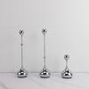 Candelabro de Metal Moderno de Lujo Ligero Gotas de Agua Plata Decoración Modelo de Habitación Hogar Sala de Estar Escritorio Comedor Adornos Artesanales