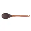 Espátula de Silicona para Hornear Herramientas de Cocina Pastel Postre Crema Espátula Mango de Madera Espátula Grande para Mantequilla Hogar
