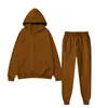 Conjunto deportivo unisex liso europeo y americano 2026, conjunto de sudadera con cremallera cálida casual de moda para otoño e invierno