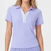 Camisa Polo Esportiva Transfronteiriça de Secagem Rápida para Mulheres Verão 2025 Camiseta de Manga Curta Gola Lapela Solta Casual Versátil Top para Uso Externo