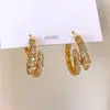 Pendientes de Zirconia con Forma de Serpiente Diseño de Nicho Pendientes Elegantes de Lujo Ligero 2023 Nuevos Pendientes de Moda para Mujer