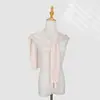 2026 Novo Xale Pequeno de Tricô Liso Textura de Bambu Cardigan Externo Protetor de Ombros para Ambiente com Ar Condicionado Xale de Proteção Solar para Mulheres
