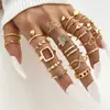 Joyería popular transfronteriza europea y americana, anillo de oro nuevo, diseño minimalista de nicho, sensación de alta gama, anillo de lujo ligero, joyería para mano de mujer, plata