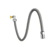 Tubo de extensión de grifo cifrado hecho de acero inoxidable, flexible y fijo en forma, con rotación universal y extensión de junta ajustable