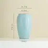 Vaso Cerâmico Chinês Ru Kiln de Shumen para Sala de Estar Arranjo de Flores Decorativo Retrô Casa Luxo Leve Recipiente de Flores de Ponta