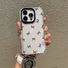 Funda de Teléfono Estilo Ins Japonés y Coreano con Lazo Sencillo para iPhone 17, Alto Valor Estético para Chicas, Funda Transparente de Cobertura Total para Apple 16/15
