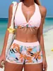 Moda Praia Feminina Estilo Novo Europeu e Americano 2026 Comércio Exterior Conjunto Biquíni Duas Peças Moda Praia Amazon