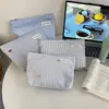 Bolsa de Almacenamiento Simple con Lazo, Bolsa Interior Esencial para Viaje, Bolsa para Retoques de Maquillaje, Bolsa de Almacenamiento de Cosméticos Portátil de Gran Capacidad para Mujeres