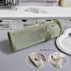 Estojo de Lápis de Malha Colorido Transparente de Grande Capacidade Simples de Alto Valor Estilo Japonês Porta-Lápis para Exame de Estudante do Ensino Médio
