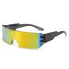 Óculos da moda personalizados por atacado óculos de sol esportivos de ciclismo ao ar livre óculos de sol coloridos de proteção de uma peça europeus e americanos