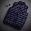 Colete Leve de Penas Waistel Masculino Tamanho Extra Grande Tamanho Extra Grande Jaqueta de Penas Ultra Leve Slim para Gordo