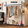 Cabideiro de chão resistente para uso doméstico no quarto, cabideiro interno móvel, varal simples, cabideiro de dormitório