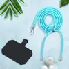 Nova alça de pescoço para celular 6mm de comprimento destacável ajustável inclinada anti-queda anti-queda pulseira trançada com clipe alça de pescoço para celular