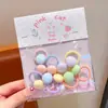 Novos elásticos de cabelo pequenos em formato de coração para crianças, doces e versáteis, perfeitos para rabos de cavalo de bebês, elásticos de cabelo e acessórios de cabelo