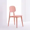 Sillas de comedor engrosadas de colores macarrón, sillas de comedor modernas y minimalistas, taburetes de restaurante, taburetes de tocador, sillas de plástico y sillas para uso doméstico con respaldo