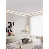 Canal de luz lineal de emisión hacia arriba Sala de estar Montaje en superficie Aleación de aluminio Esquina superior Esquina interior Líneas de imitación de yeso Arriba y abajo LED Lavado de pared