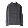 Suéter 100% lã pura infantil indústria pesada espessado pulôver gola alta de cashmere para meninos e meninas camisa básica para bebê