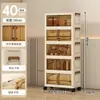 Armário de Armazenamento Dobrável com 40-80 Compartimentos Sem Montagem Quarto de Casa Guarda-Roupa Infantil Armário de Armazenamento para Cozinha Armário de Armazenamento de Plástico