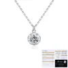 Nuevo collar de joyería para mujer Tonglin de plata de ley 925 con moissanita de 1 quilate transfronterizo