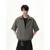 Nuevo Top Clásico de Verano Falso de Dos Piezas Rayado de Moda, Estilo Artístico, Chaqueta Camisa Informal y Cómoda de Moda