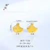 Puzuo Color Fuerte que Conserva 24K Oro Brillante Accesorios para Joyería DIY Colgante en Forma de Corazón Hielo Triturado Bolsa de Dinero Pulsera Collar para Mujeres
