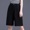 Pantalones Cortos Cómodos para Mujer para Verano, Nuevos Pantalones de Cinco Puntos Finos Transpirables Estilo Traje, Pantalones Casuales Rectos de Longitud Media para Mujer
