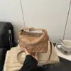 Bolsa Saco Acolchoada Estilo Tweed Feminina Nova Tendência Bolsa de Mão Luxo Acessível Nicho Alta Qualidade Estilo Ocidental Bolsa Transversal