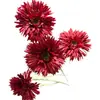 4 Cabezas de Hibisco Crisantemo Cepillado Francis Flor Artificial Material Boda Flor de Seda Crisantemo Margarita Gerbera Girasol
