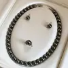 Collar de Perlas Negras Tahitianas Ni Ni Mismo Estilo Luz Fuerte Lujo Accesible Cadena de Suéter Laguna Collar Bebé Clavícula Gama Alta