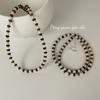 Collar de Plata Esterlina S925 Suchuang Ojo de Tigre Maillard Perla para Mujer Nuevo Retro Lujo Ligero Moda Versátil Cadena Clavícula