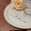 Joyería Transfronteriza Europea y Americana Moda y Exquisito Colgante Nicho Cadena Clavicular No Descolorante Oro de 18K Acero Titanio Accesorios de Collar para Mujer