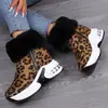 Botas de Nieve para Mujer 2023 Invierno Nuevo Estilo Coreano Botines Cortos de Gamuza con Forro de Felpa, Botas de Algodón Cálidas y que Aumentan la Altura, Botines de Tobillo de Moda con Forro de Felpa