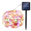 Luzes de Fio Solar LED Lâmpada de Fio de Cobre Lâmpada Decorativa de Feriado Luzes de Jardim Externo Lâmpada em Forma de Ferro